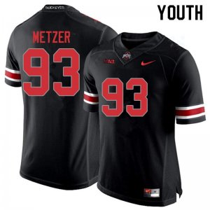 NCAA Ohio State Buckeyes Youth #93 Jake Metzer Blackout Nike Football College Jersey IKB5845DX